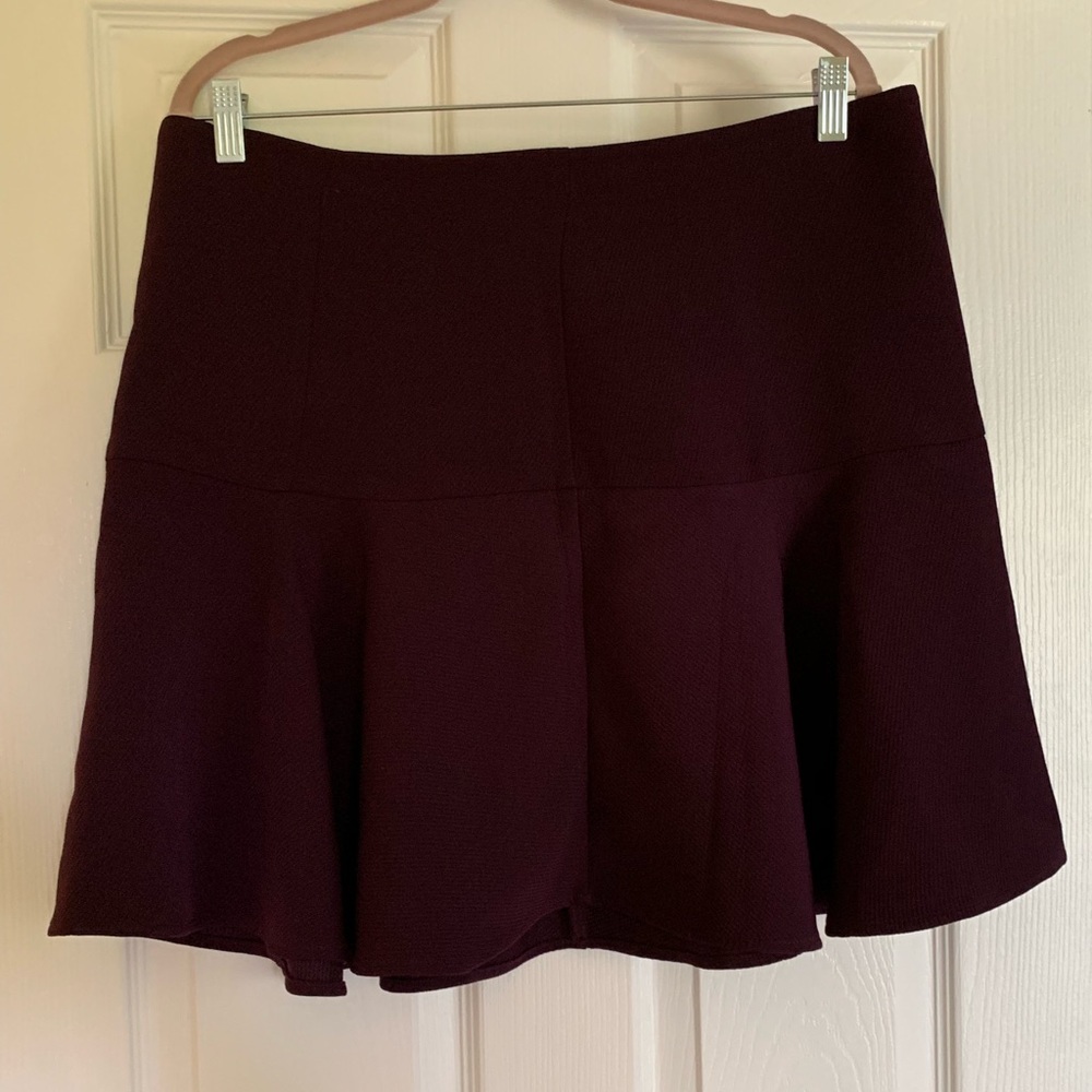 Dark Purple Flounce Mini Skirt